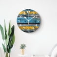 thumbnail image 4 of 12 Inch Wall Clock Battery Operated Silent Clock Decorative for Office, Kitchen, Outdoor, Living Room，Light Color Wooden Background Stunning, 4 of 4