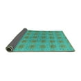 thumbnail image 2 of Ahgly Company Indoor Round Abstract Turquoise Blue Modern Area Rugs, 7' Round, 2 of 4
