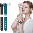 thumbnail image 3 of Correa de reloj de 22 mm compatible con Samsung Galaxy Watch 3 45 mm/Gear S3 Frontier/classic, correa de reloj de silicona de 22 mm de liberación rápida para mujeres y hombres, 3 of 5