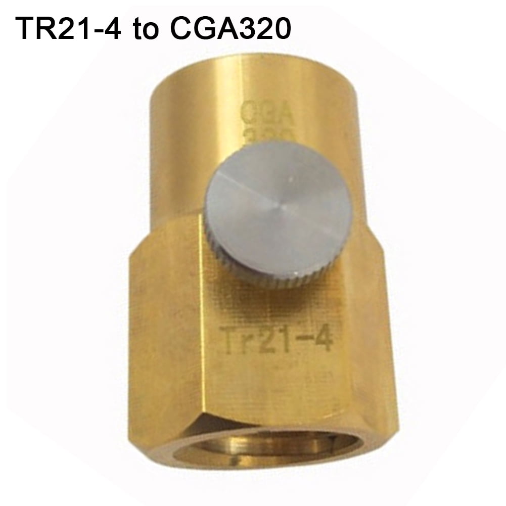 NUZYZ TR214 to CGA320/W21.8 Soda Maker Cylinder Refill Adapter Tank