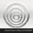 thumbnail image 1 of Plato giratorio de aluminio liso, muebles de aleación de aluminio, mesa giratoria, mesa de comedor, mesa redonda, soporte de exhibición de vidrio, base de plato giratorio de hardware de metal, 1 of 5