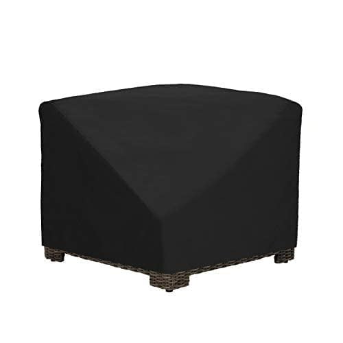 Patio Corner Sectional Cover 18 Oz Waterproof - 100% UV & Weather Resistant Patio Chair Cover with Air Pockets and Drawstring for Snug Fit (34W x 34D x 30H, Black)
