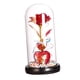 thumbnail image 4 of Decoración con cubierta de vidrio y flores, regalo romántico para San Valentín o aniversario. Lámpara blanca, 4 of 9