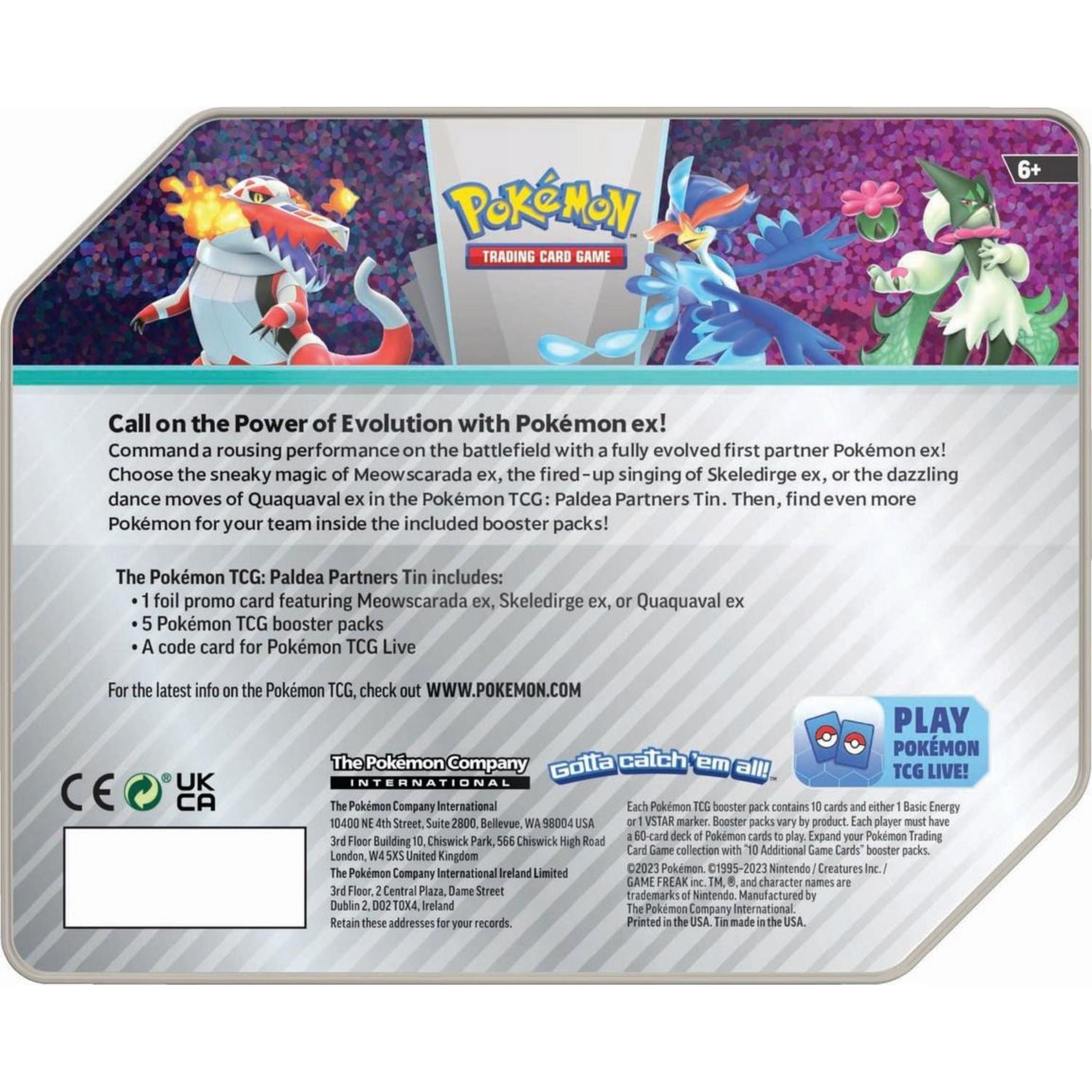 Zephyr Epic Pokemon: V Heroes Tin set of 3, $47.59, $3.20/Booster