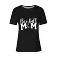 thumbnail image 4 of Lilgiuy Baseball Mom Shirt for Women Vintage Baseball Graphic Letter Print Mom Shirt Tee Baseball Mama Short Sleeve T-Shirts for Holiday Vacation Travel(Black,S), 4 of 4
