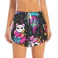 thumbnail image 2 of Goofa Cat Icecream Printed Women 2 in 1 Running Shorts,Quick Dry Athletic Workout Shorts,High Waisted Athletic Shorts with Liner Pockets-Medium, 2 of 9