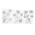 thumbnail image 1 of 3pcs Clear Stamps DIY Flower Pattern Reusable Transparent Seals for Card Scrapbook Photo Album Decoration, 1 of 14