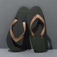 thumbnail image 4 of Pandaie Men's Flip Flops with Arch Support Yoga Mat Walking Thong Sandals Comfortable Slip on Slides Shower Shoes Indoor Outdoor Grey Size 8.5, 4 of 7