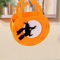 thumbnail image 2 of Cute Halloween Decorations Candy Bags, Reusable Cloth Bags with Handle, Halloween Trick or Treat Tote Bags for Party Gifts (Orange/1 Pcs) 5.62x2.36x7.08", 2 of 7