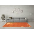 thumbnail image 3 of Ahgly Company Indoor Square Abstract Orange Modern Area Rugs, 6' Square, 3 of 4