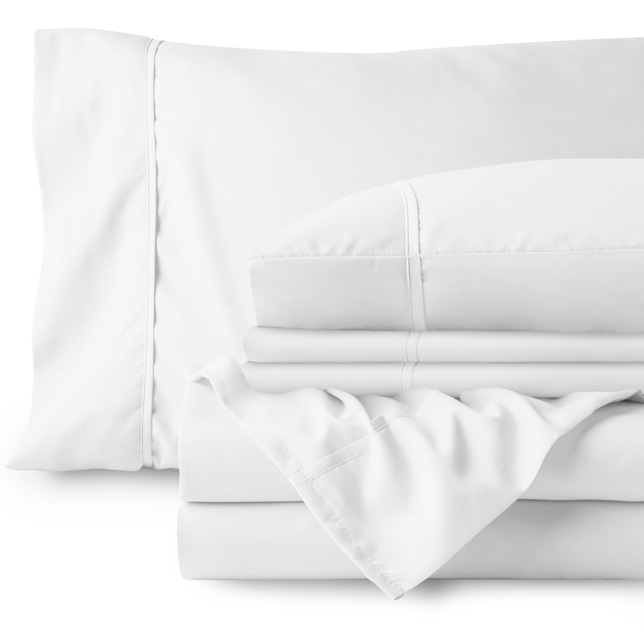 Bare Home 7 Piece 1800 Collection Deep Pocket Bed Sheet Set Ultra