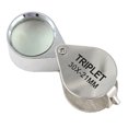 thumbnail image 1 of Lupa plegable de cristal de metal plateado 20x para joyería JAMW Sencillez, 1 of 5