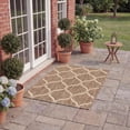 thumbnail image 3 of SAFAVIEH Courtyard Linnet Geometric Indoor/Outdoor Area Rug, Brown/Beige, 2' x 3'7", 3 of 10