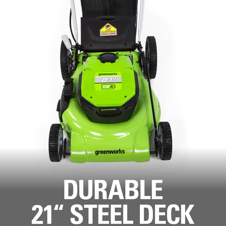 Greenworks 13 Amp 21-inch Corded Electric Walk-Behind Lawn Mower