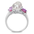 thumbnail image 4 of Everly Women's Cultured Pearl and Amethyst Topaz Sterling Silver Ring, 4 of 7