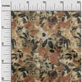 thumbnail image 2 of oneOone Polyester Spandex Brown Fabric Abstract Floral Diy Clothing Quilting Fabric Print Fabric By Yard 56 Inch Wide-2ra, 2 of 5