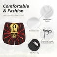 thumbnail image 4 of Susaid Red Skull Spider Print Women's High Waisted Running Shorts Quick Dry Athletic Gym Track Workout Shorts Zip Pocket-Medium, 4 of 7