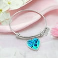thumbnail image 2 of Your Wings Already Exist - Time To Fly Bangle - Heart Bangle Bracelet - Silver/Gold color, Personalized Engraving Option, 2 of 5