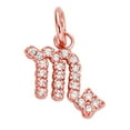 thumbnail image 2 of Mini Diamond Zodiac Horoscope Pendant Necklace In Solid Gold (18 Inches), 2 of 2