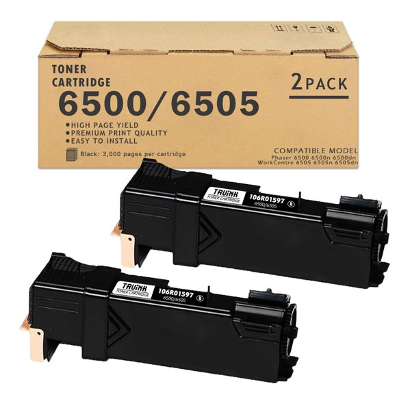 Cartucho de tóner TRUINK 6500/6505 de alto rendimiento 106R01597 negro, paquete de 2