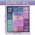 thumbnail image 5 of 60th Birthday Gifts for Women, Happy 60th Sister Birthday Gift Ideas, Gifts for 60 Year Old Women, 60 Year Old Birthday Gifts for Women Sister, To My 60-Year-Old Sister Throw Blanket 50"x60", 5 of 6