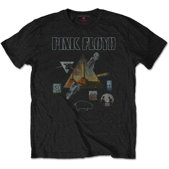 Men's Pink Floyd Montage Slim Fit T-shirt Small Black