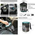 thumbnail image 4 of Yuyamidu Southwest Aztec Horse Car Front Seats Covers Set of 12 Blue Steering Wheel Cover Seatbelt Pads Center Console Cover Trash Bin Sunglass Holder Rearview Mirror Cover Cup Holders Keychain, 4 of 7