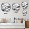 thumbnail image 4 of Designart "Tropical Palm Art For Ginkgo I" Floral Leaves Metal Round Art Living Room, 4 of 5