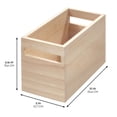 thumbnail image 6 of iDesign Paulownia Wood Cabinet Organizing Bin, 5" L X 10" W X 6.25" H, 6 of 7
