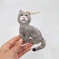 thumbnail image 2 of Catss Pendant Wool Felted Decoration Interior Car Creatived Bag Pendant, 2 of 3