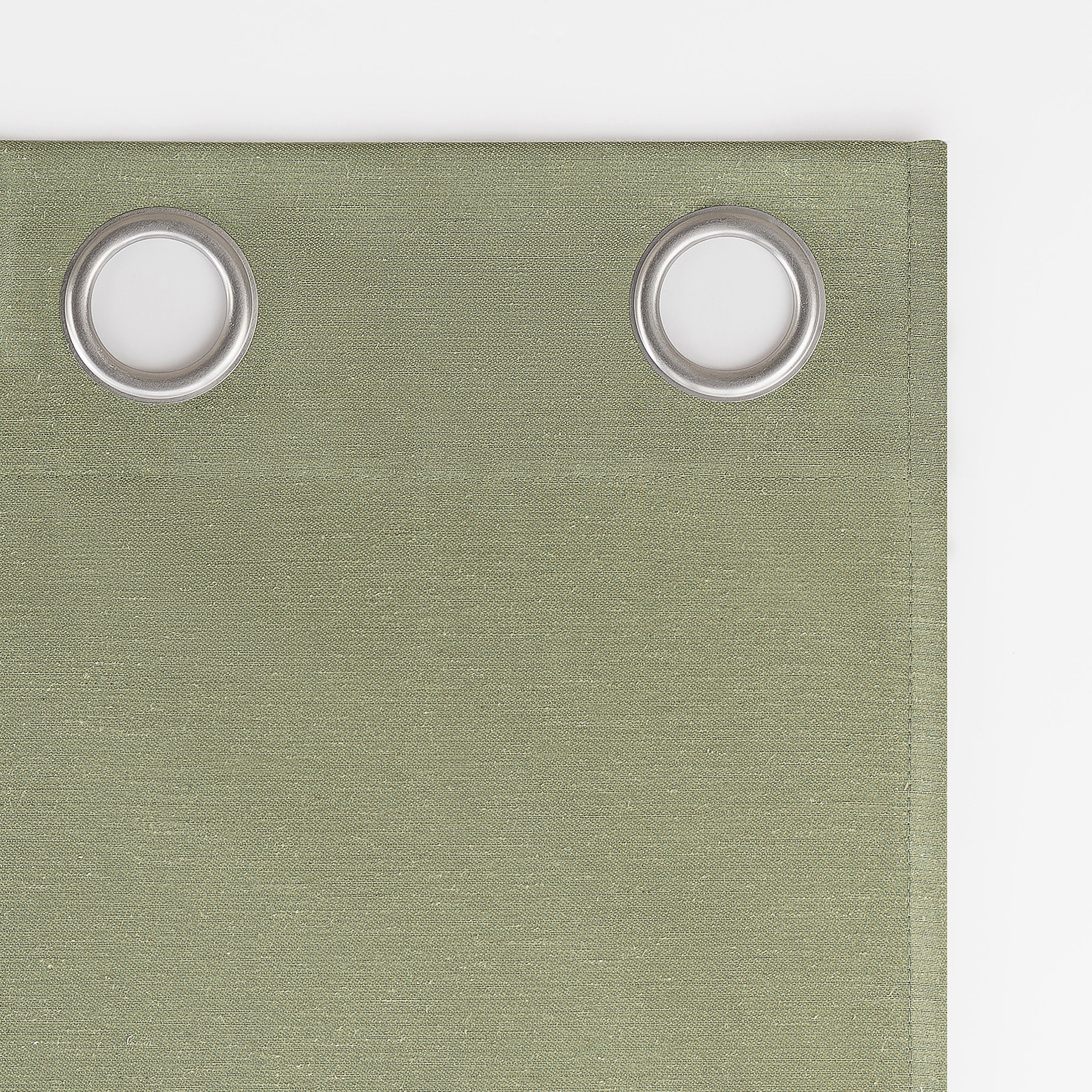 Archaeo Linen Blend Blackout Grommet Top Curtain, 52"x84", Sage Green