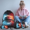 thumbnail image 2 of Yspwyqan Ice Fire Basketball 4Pcs Kids Backpack Set with Lunch Box Pencil Case Water Bottle Bag, Lightweight Bookbag Fits 13 Inch Laptop for Elementary School, 2 of 7