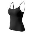 thumbnail image 4 of Pejock Women's Cotton Cami with Built in Bra, Adjustable Spaghetti Strap Tank Top, Seamless Everyday Stretch Camisole, Comfortable Undershir, 4 of 7