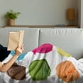 thumbnail image 3 of Ice Cream Soft Flannel Fleece Throw Blanket, Ice Cream Toppings with Colorful Various Flavor Yummy Summer Season Image, Cozy Plush for Indoor and Outdoor Use, 50" x 70", Multicolor, by Ambesonne, 3 of 5