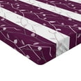 thumbnail image 4 of Ambesonne Autumn Vibes Fitted Sheet, Modern Leaves Branch, California King, Mauve Off White Purple, 4 of 5