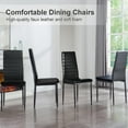 thumbnail image 3 of SESSLIFE Dining Chairs Set of 4, Black Dining Room PU Chairs, Dining Side Chairs for Home Kitchen Living Room, 3 of 10