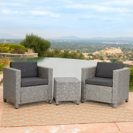 Puerta Outdoor Club Chair Set with Matching Side (Best Deals On Rattan Garden Furniture)