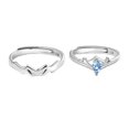 thumbnail image 1 of Set of 2 Purple  Adjustable Open Rings Engagement Rings Y2K Adjustable Rings Alloy Material Aesthetic Jewelry FGS, 1 of 7