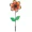 Mum, variant on In the Breeze 2640 — 13.5-Inch Rose Spinner with Leaves, Realistic Printed Flower Spinner