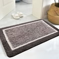 thumbnail image 5 of Fnochy Bathroom Rugs 30x20, Extra Soft and Absorbent Microfiber Bath Mat, Non-Slip, Machine Washable, Quick Dry Shaggy Bath Carpet, Suitable for Bathroom Floor, Tub, Shower (Black and White), 5 of 8