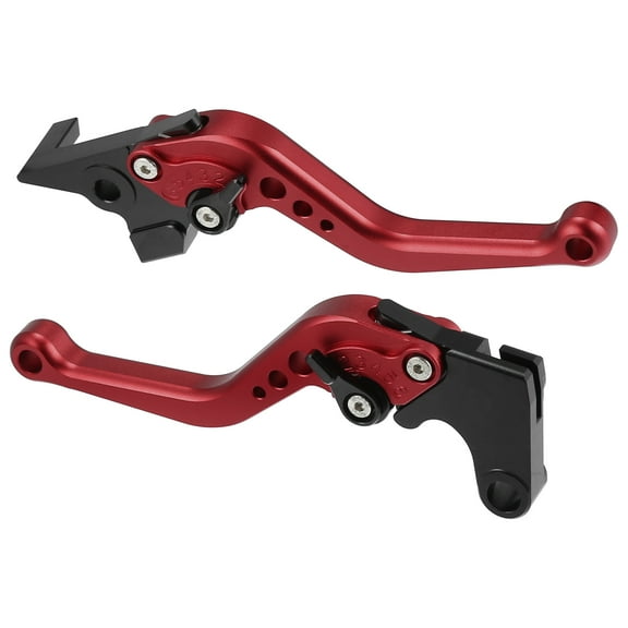 Unique Bargains 1 Pair Motorcycle Brake Clutch Levers Adjustable Folding CNC for Yamaha FZ6 Fazer 2004-2010 Red