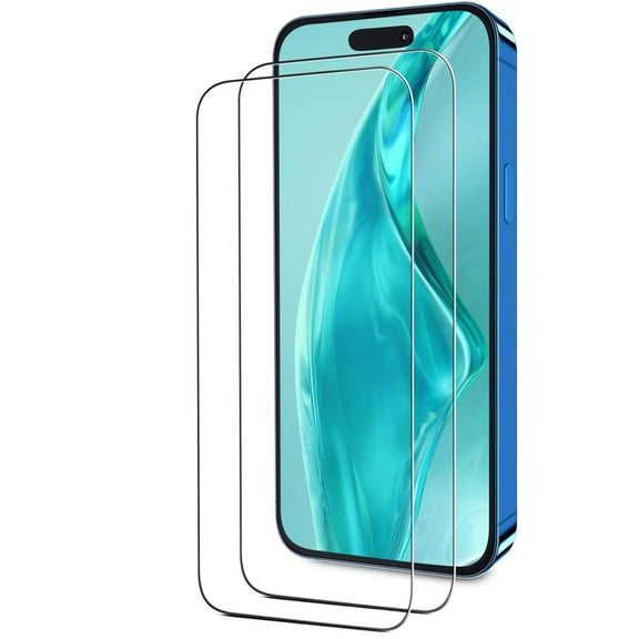 (2 Pack) For Apple iPhone 15 Pro Max Tempered Glass Screen Protector, Full Coverage, Anti Scratch, Bubble Free Case Friendly Fingerprint Resistant HD Screen Protector for iPhone 15 Pro Max