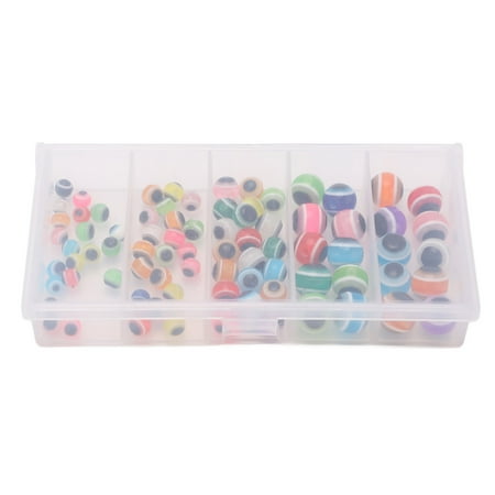 Xirurus 100PCS Fishing Beads Hard Resin Fish Eye Designed with Storage Box Float Balls Stopper for Fishing Tackle Accessories Multicolor Fishing Gear (3.94 inches / 10 cm Length 1.06 oz / 30g)