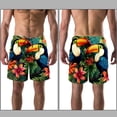 thumbnail image 3 of luoweisi Men's Beach Shorts Quick Dry Swim Trunks with Mesh Lining Toucan L, 3 of 5