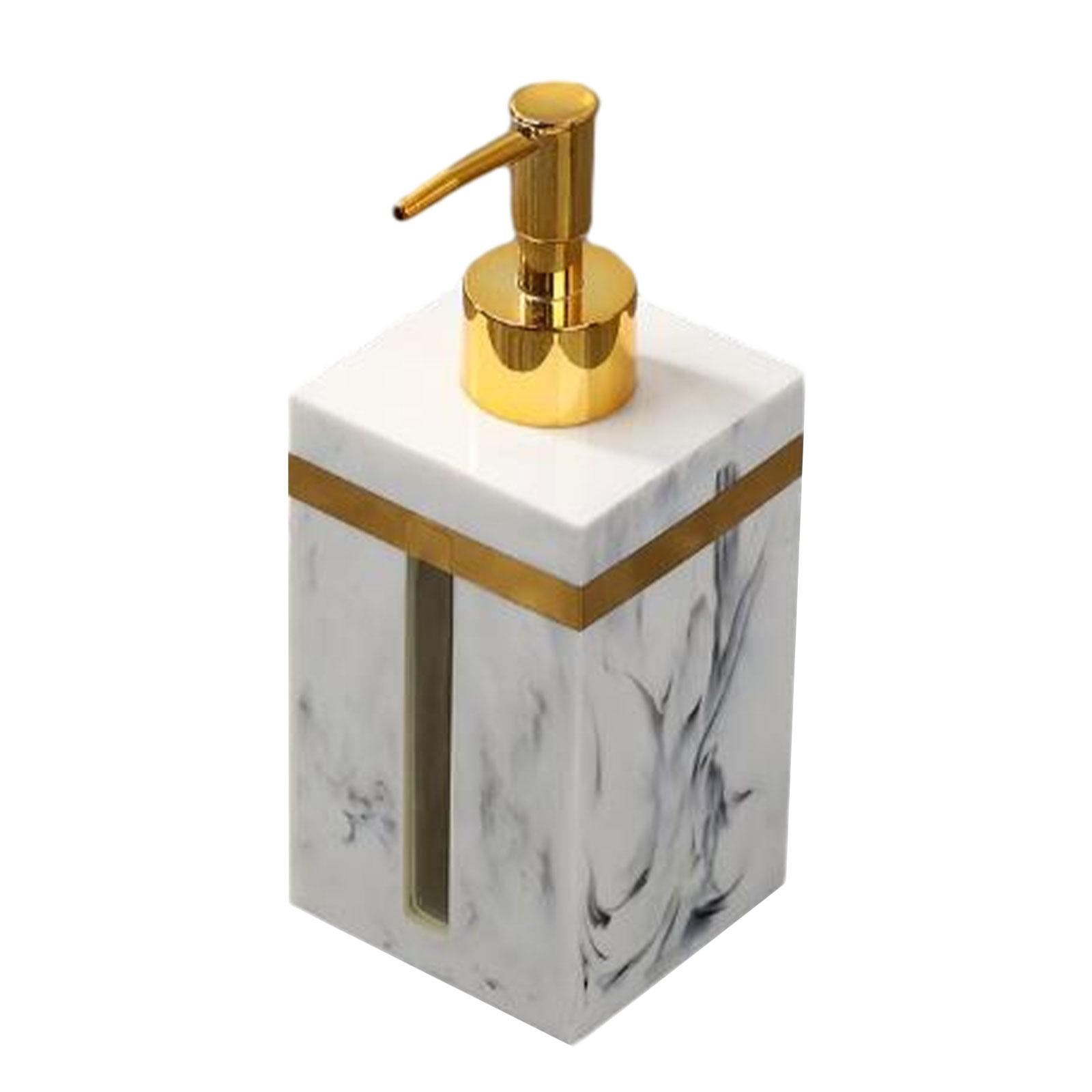 Tongina Marble Texture Soap Dispenser Lotion Dispenser Bottle Durable Stylish Leakproof Pump Soap Container for Kitchen Countertop 500ml White