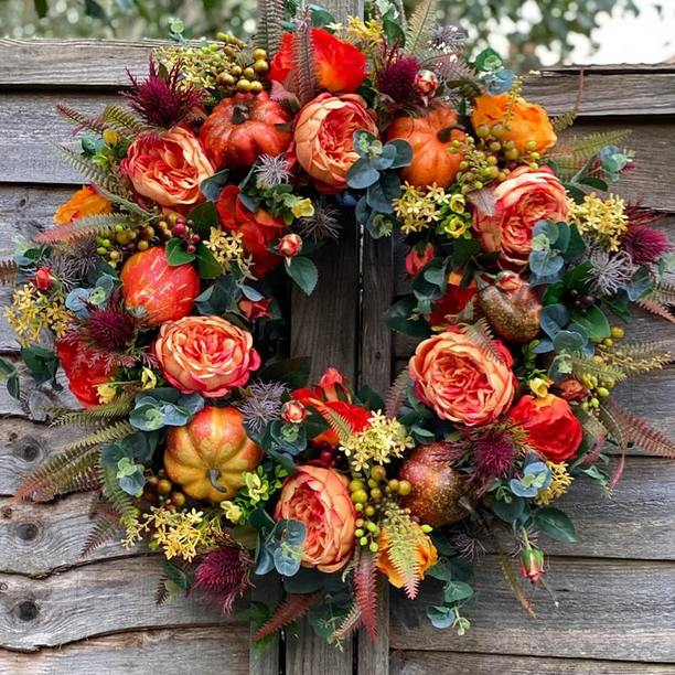 Hello Fall Wreath, front door wreath, good fall decor, Thanksgiving, Autumn front door, pumpkins