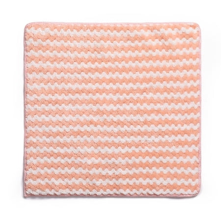 Qholemyo Water Ripple Velvet Thickened Dishwashing Towel - Strong Water Absorption Kitchen Dishwashing Cloth Absorbent Kitchen Towel For Household Cleaning Practical Dish Towels For Kitchen