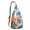 Orange-4, variant on Tropical Aloha Hiking Sling Backpack – Lightweight, Waterproof, Palm Leaf Design, Perfect for Beach, Summer Adventures, and Outdoor Travel