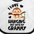 thumbnail image 4 of Inktastic Monkey I Love Hanging out with My Grammy Boys or Girls Baby Bib, 4 of 4