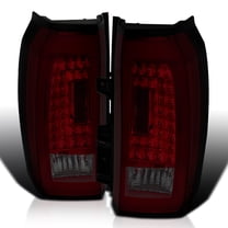 Spec-D Tuning Red Smoke LED Bar Tail Lights Compatible with 2015-2020 Chevy Tahoe/Suburban LS LT LTZ, 2017-2020 Chevy Tahoe/Suburban Premier, Left   Right Pair Assembly